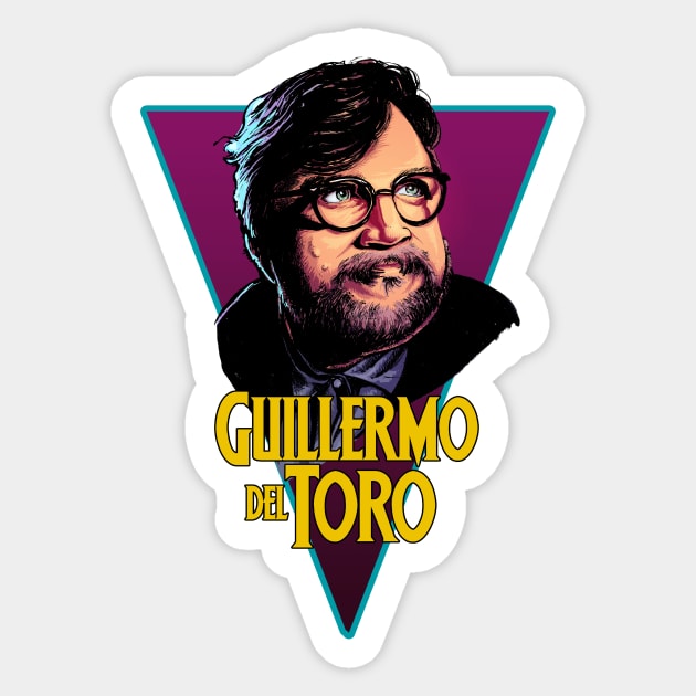 Guillermo Del Toro Sticker by Creepsandbabes